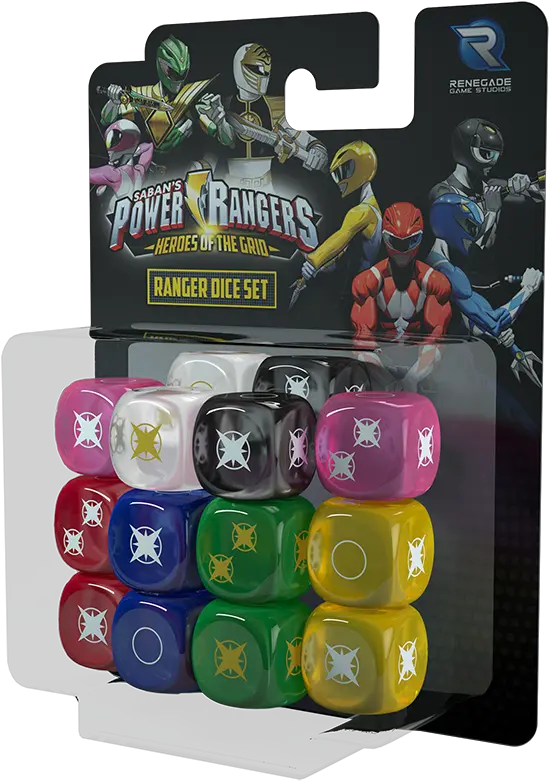 Power Rangers Ranger Dice Set U2014 Renegade Game Studios Png Dnd