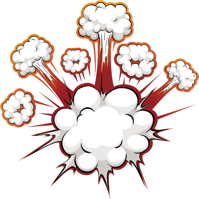 Bomb Blast Cartoon Effect White Bomb Explosion Cartoon Png Explosion Effect Png