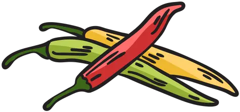 Red Green Yellow Chili Illustration Chile Ilustracion Png Chili Icon Transparant