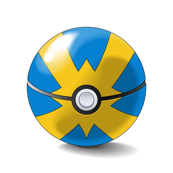 Download Hd Quick Ball Pokeball Quick Ball Transparent Png Quick Ball Pokemon Ball Poke Ball Png