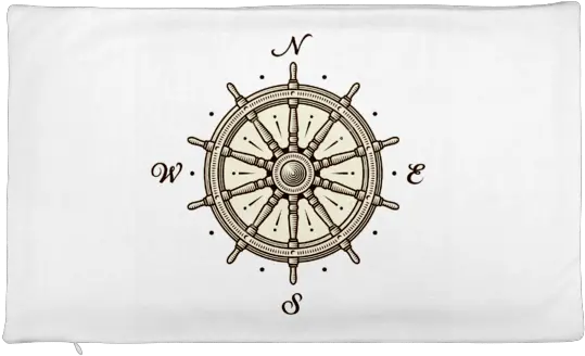 Ship Wheel Rectangular Pillow Case Only Png