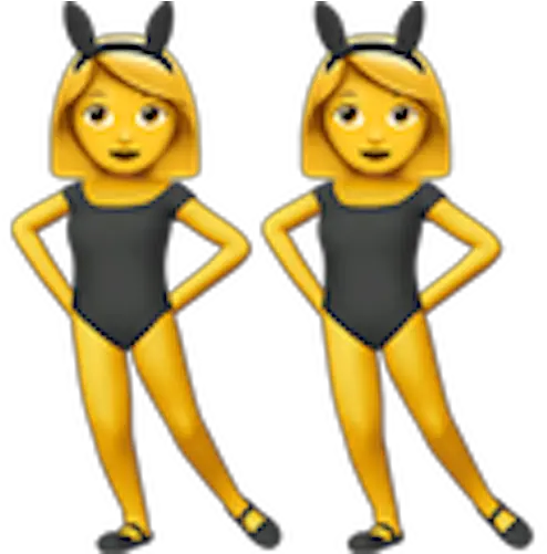 Emojis Orelhas De Coelho Meninas Dancing Girls Emoji Png Omg Emoji Png