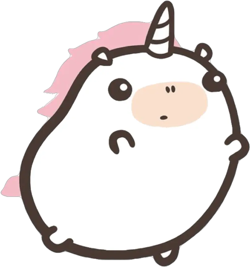 Download Kawaii Unicorn Cute Chubby Fat Horn Magic Cute Kawaii Unicorn Drawing Png Unicorn Horn Transparent