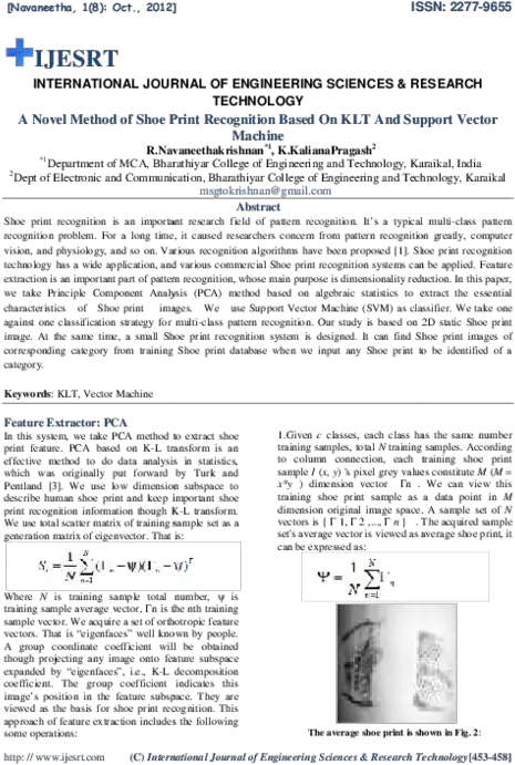 Pdf A Novel Method Of Shoe Print Recognition Based Document Png Shoe Print Png