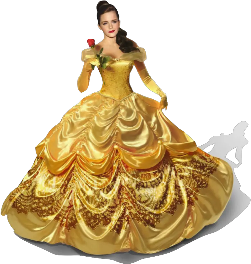 Belle Png Transparent Image Emma Watson Belle With Rose Beauty And The Beast Rose Png