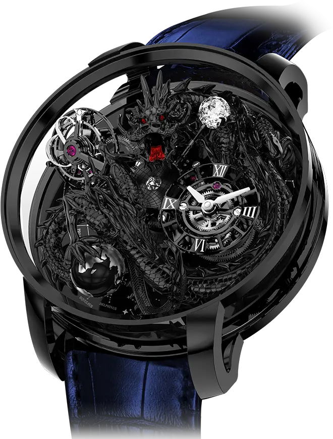 Jacob U0026 Co Astronomia Sky Dragon Tourbillon Black Gold Png Dunhill Icon