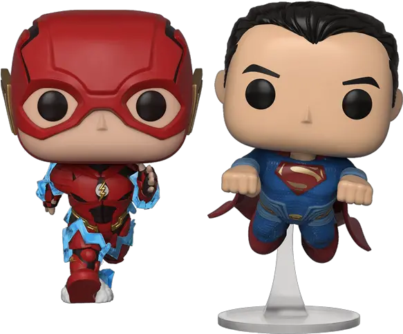 Justice League U2013 The Flash And Superman Nycc 2018 Exclusive Pop Vinyl Figure 2 Pack Funko Pop Superman Png Justice League Png