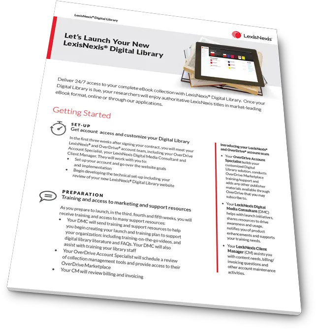 Lexisnexis Digital Library Support U0026 Training Launch Document Png Ebook Collection Icon