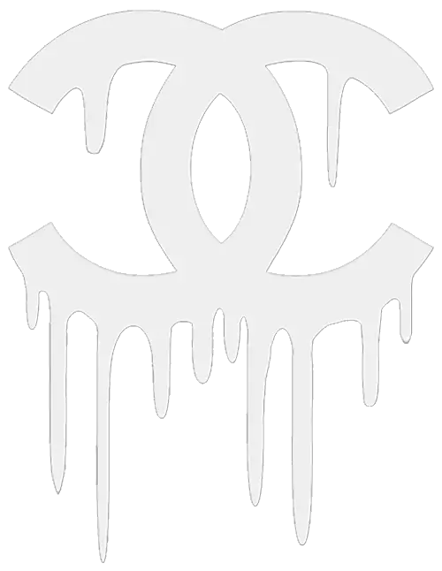 White Dripping Chanel Logo Dripping Chanel Logo White Png Chanel Logo Images