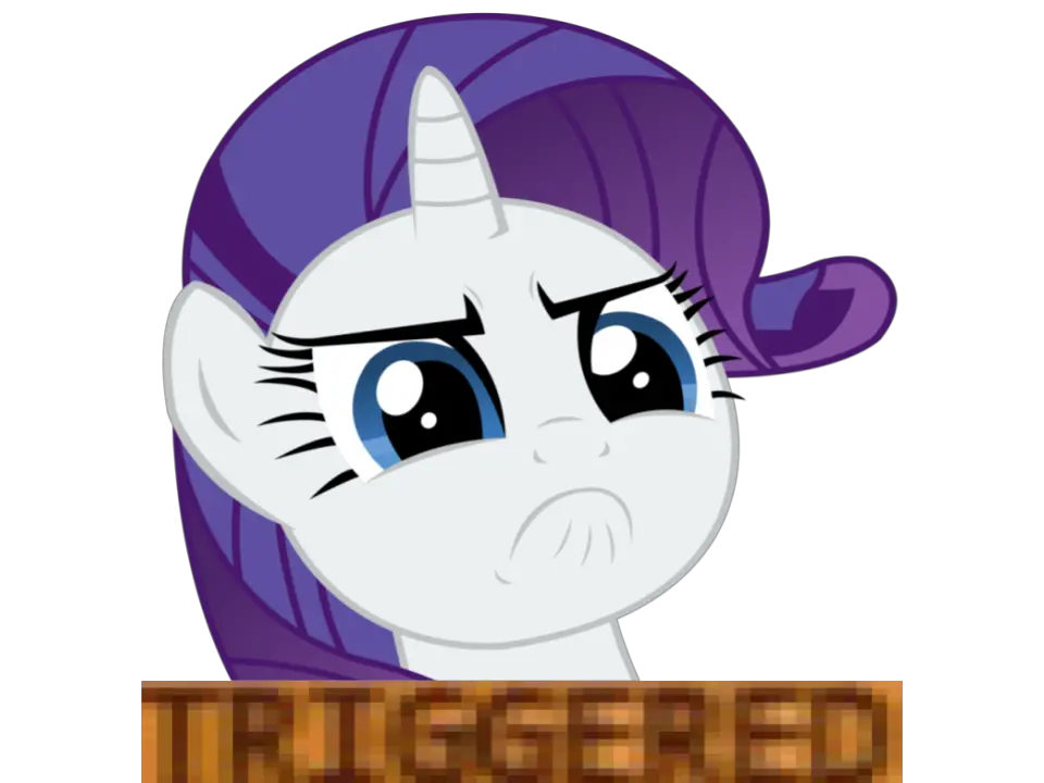 Pony Rarity Safe Simple Unicorn Triggered Png Triggered Meme Png