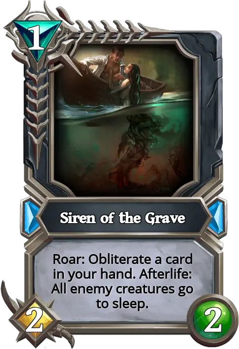 Siren Of The Grave Rare Death Creature Gods Unchained Friendly Mimic Png Grave Transparent