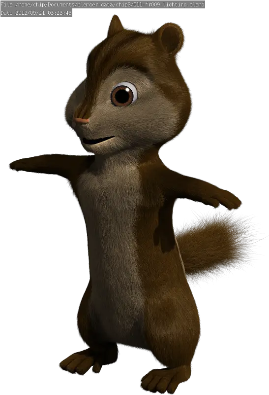 Render Of Chipmunk With Fur By Weatoef Fur Affinity Dot Net Alvin T Posing Png Alvin And The Chipmunks Png