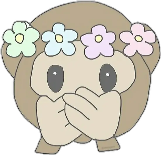 Monkey Emoji Tumblr Flower Drawing Of Emojis Monkey Png Monkey Emoji Png