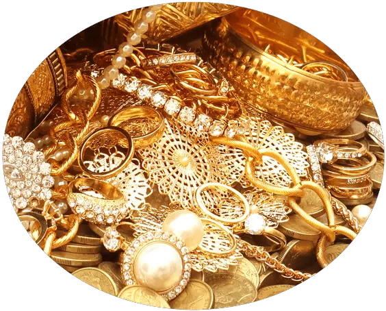 Jewelry Box Broken Chains Gold And Jewels Treasure Png Broken Chains Png