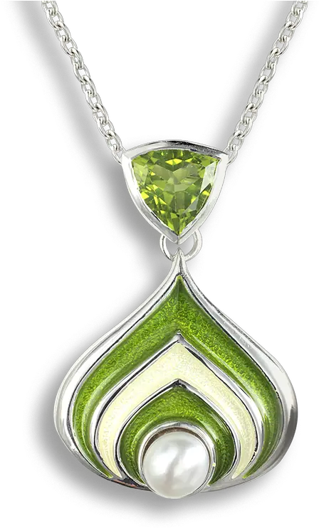 Nicole Barr Designs Sterling Silver Necklace Teardropgreen Locket Png Teardrop Transparent Background