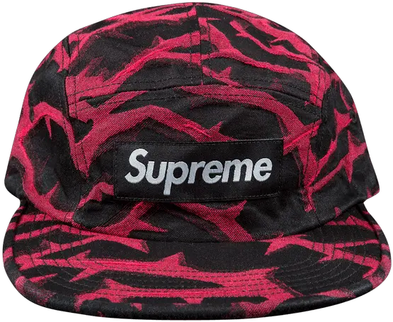 Supreme Thorn Camp Cap U0027redu0027 Supreme Fw18h88 Red Goat Supreme Png Supreme Hat Png