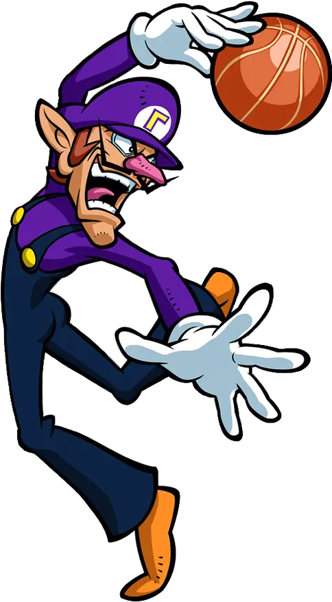 Library Of 3 Mario Hoops 3 On 3 Art Waluigi Transparent