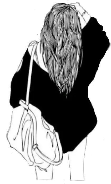 Drawing Image Black And White Art Black And White Girl Drawing Png Girl Drawing Png