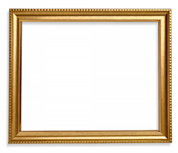 Frame Branco Com Dourado Png