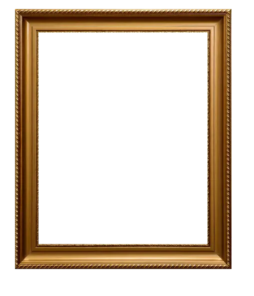 Frame Dourado Quadrado Png