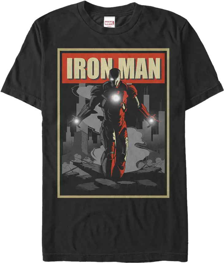 Iron Man Shadow Poster Marvel Comics T Shirt Png Arc Reactor Png