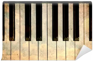 Vintage Piano Keys Wall Mural Pixers Musical Keyboard Png Piano Keys Png