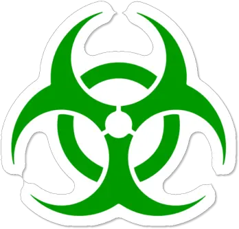 Green Bio Hazard Sticker By Zombiejeep Design Humans Biohazard Symbol Png Bio Hazard Logo