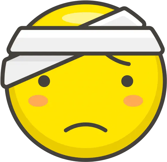 Download Face With Head Bandage Emoji Icon Full Size Png Scalp Bandage Clipart Bandage Icon