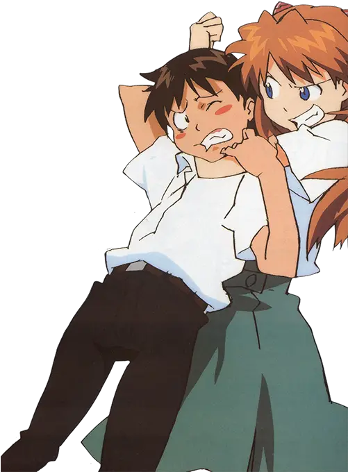 Download Hd Png Asuka Langley Soryu Asuka And Shinji Png Asuka Png