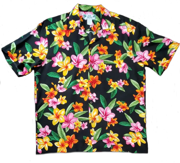 Happy Plumeria Black Short Sleeve Png Plumeria Png