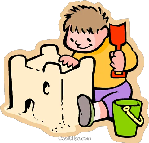 Download Little Boy Building A Sand Castle Royalty Free Build Sandcastle Clip Art Png Sand Castle Png