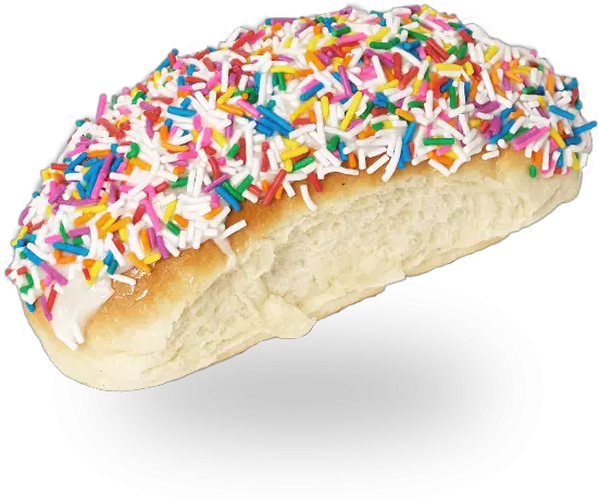 Finger Bun Cream Cheese Icing U0026 Sprinkles Cobs Bread Usa Finger Bun With Sprinkles Png Bun Png