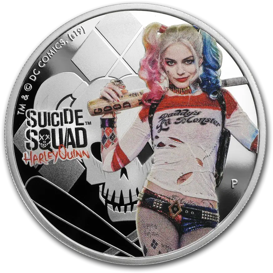 2019 Tuvalu 1 Oz Silver Suicide Squad Harley Quinn Png Suicide Squad Joker Icon