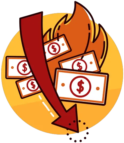 Money Burn Rate Icon Clip Art Png Burn Png