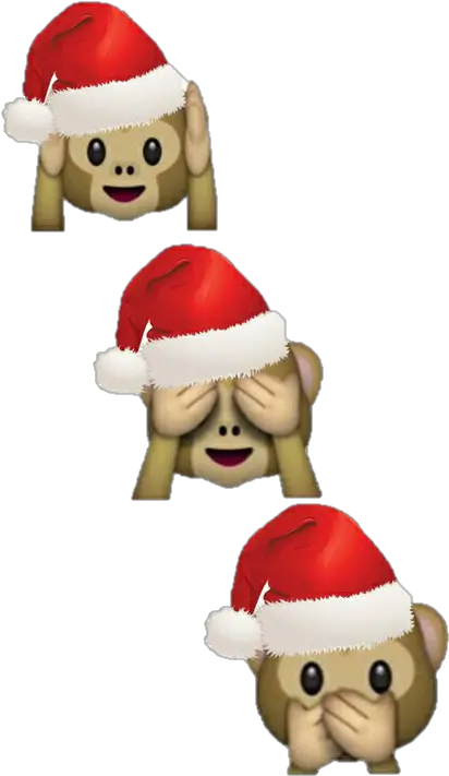 Download Ariana Grande Clipart Monkey Monkey Emoji With Santa Hat Png Monkey Emoji Png