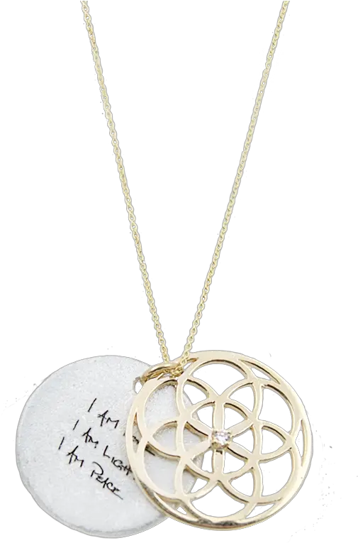 Seed Of Life Necklace With Diamond Solid Png Seed Of Life Png