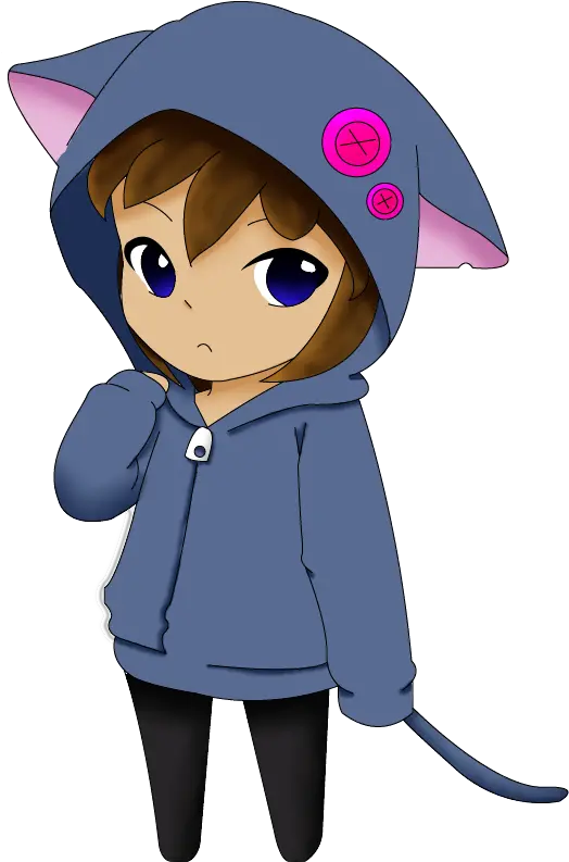 Chibi Girl In A Cat Vest By Sannyvampire Chibi Chibi Anime Clipart Png Sad Anime Girl Png