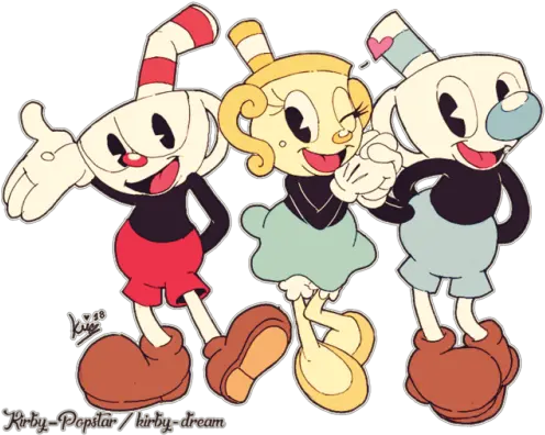 Download Cuphead Mugman Ms Chalice Full Size Png Image Cuphead Ms Chalice And Mugman Cuphead Transparent