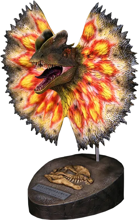 Bust Dilophosaurus Dilophosaurus Jurassic Park Bust Png Jurassic Park Transparent