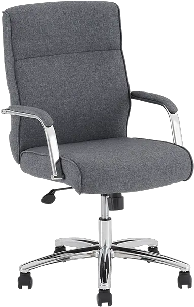 Grey Linen Office Chair Png