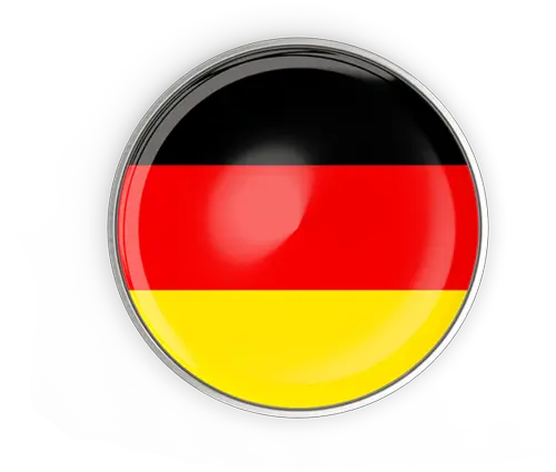 Round Button With Metal Frame Illustration Of Flag Germany Circle Png German Flag Transparent