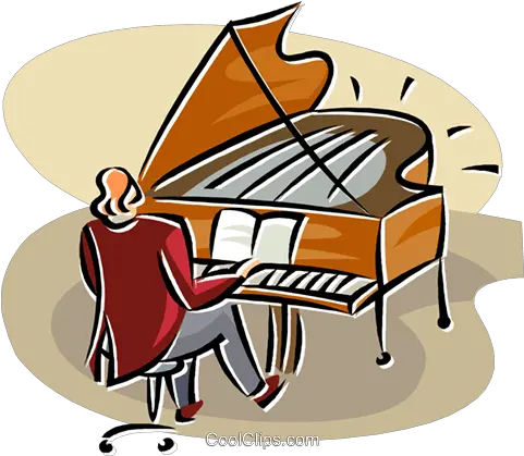 Man Playing A Grand Piano Royalty Free Vector Clip Art Clip Art Png Grand Piano Png