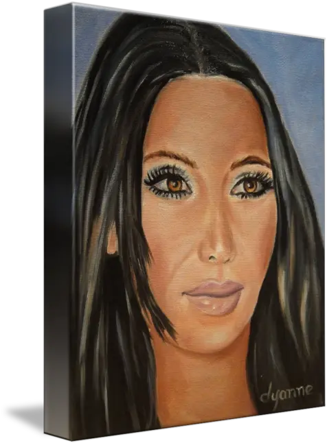 Kim Kardashian Celebrity Painting By Dyanne Parker Kim Kardashian Celebrity Painting Png Kim Kardashian Png