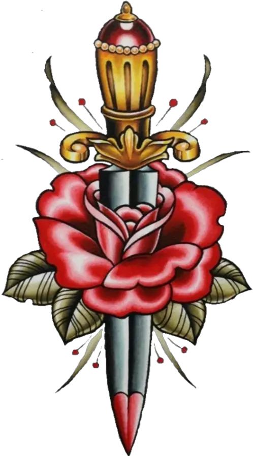 Mq Old School Tattoo Design Png Knife Tattoo Png