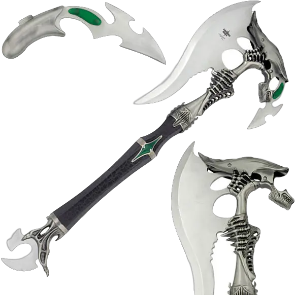 Fantasy Alien Battle Axe With Mini Dagger Alien Battle Axe Png Battle Axe Png