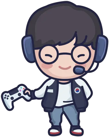 Cute South Korean Gamer Character Transparent Png U0026 Svg Character Animated Pngs