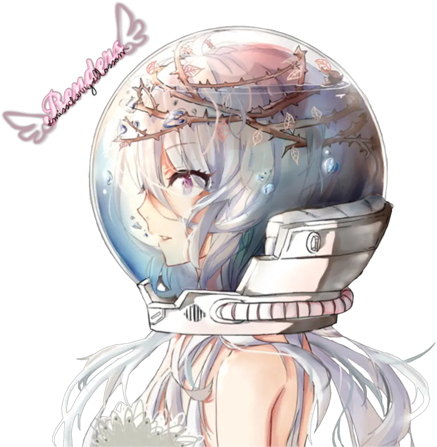 Download Hd Astronaut Girl Render By Anime Astronaut Girl Drawing Png Astronaut Transparent