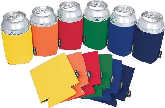 Koozie Can Cooler Blank Neoprene Pack Of 12 Can Cooler Blue Neoprene Png Blank Transparent Image