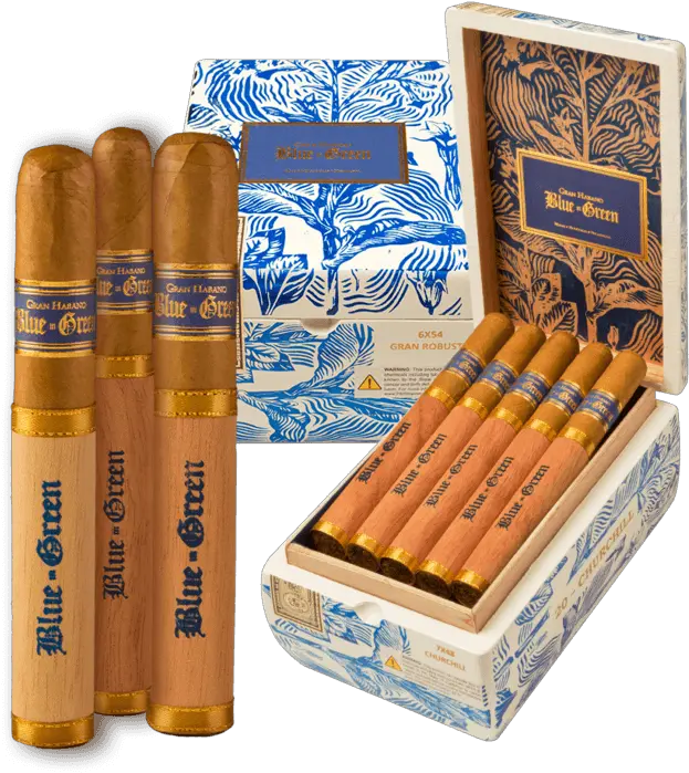 Gran Habano Blue In Green Cigars Wood Png Cigar Transparent