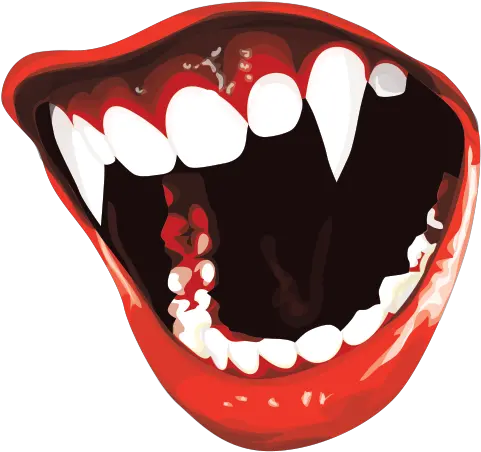 Dracula Vampire Teeth Bite Vampire Tooth Sticker Png Vampire Teeth Png